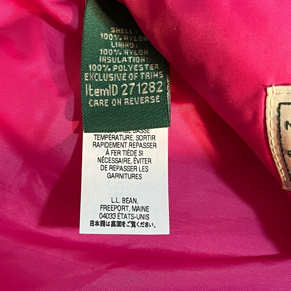 L.L. Bean Ski Snow Pants Bib Girls Youth Size 16 Insulated Pink Reinforced Knees - Picture 13 of 14